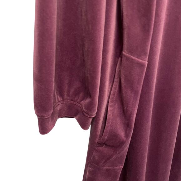 J. Jill Pure Jill Long Sleeve Velour Dress in Huckleberry Purple Womens 3X - Picture 3 of 6